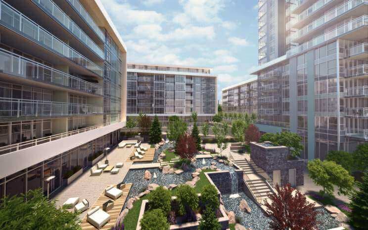 W1 Rental Apartments Vancouver Courtyard
