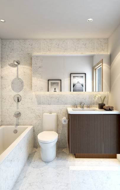W1 Apartments Vancouver Marine and Cambie Bathroom
