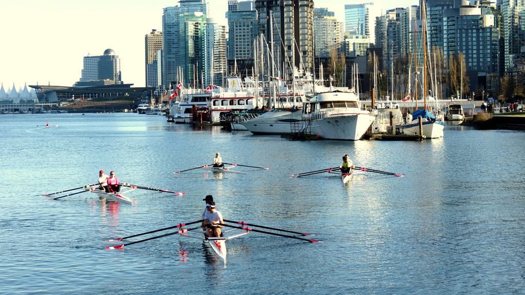 Rowing in Coal Harbour