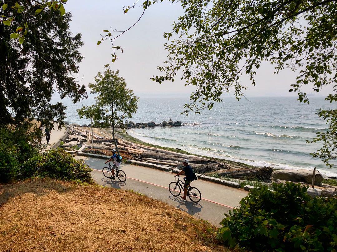 Cyclists in Stanley Park