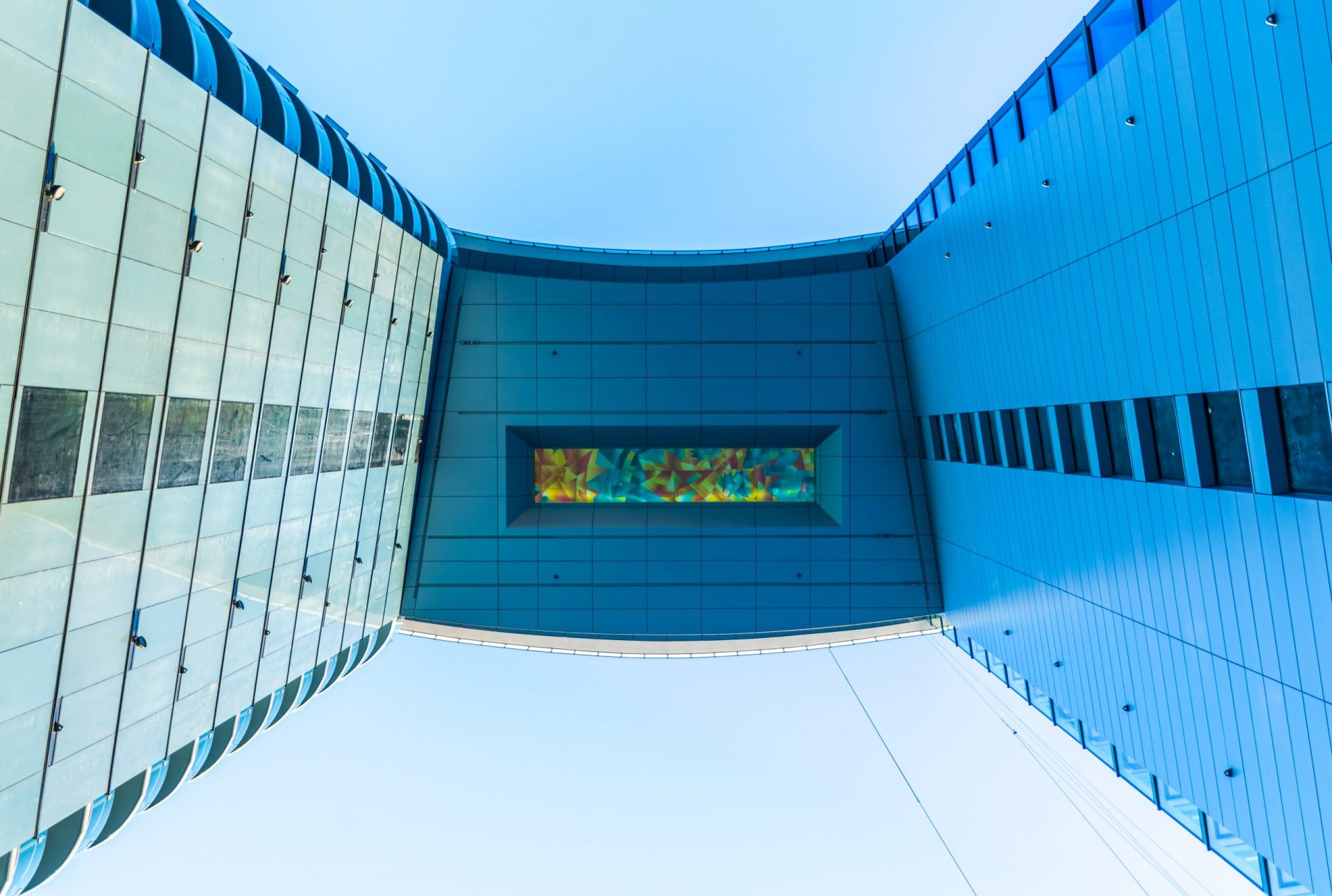 The glass bottom swimming pool really turns heads for a Vancouver rental apartment building.