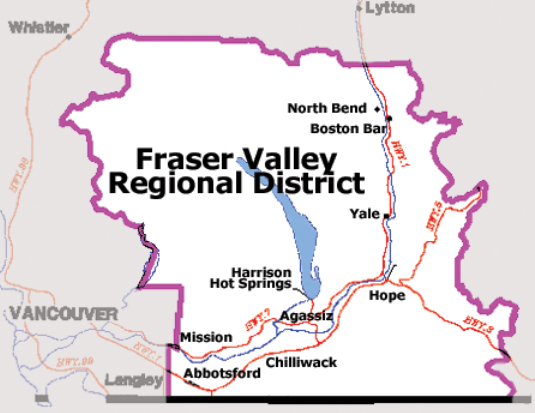 Fraser Valley 地图