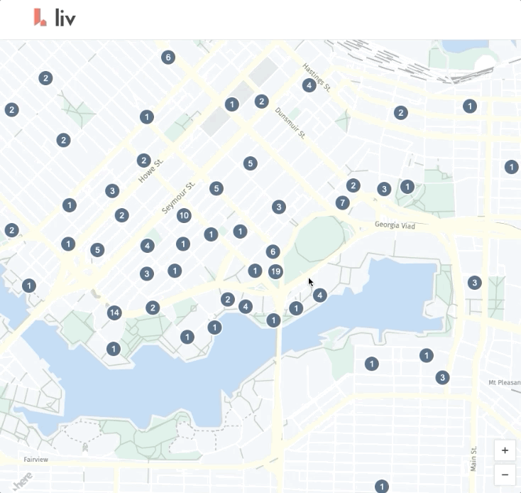 apartments for rent, homes, vancouver, downtown, map