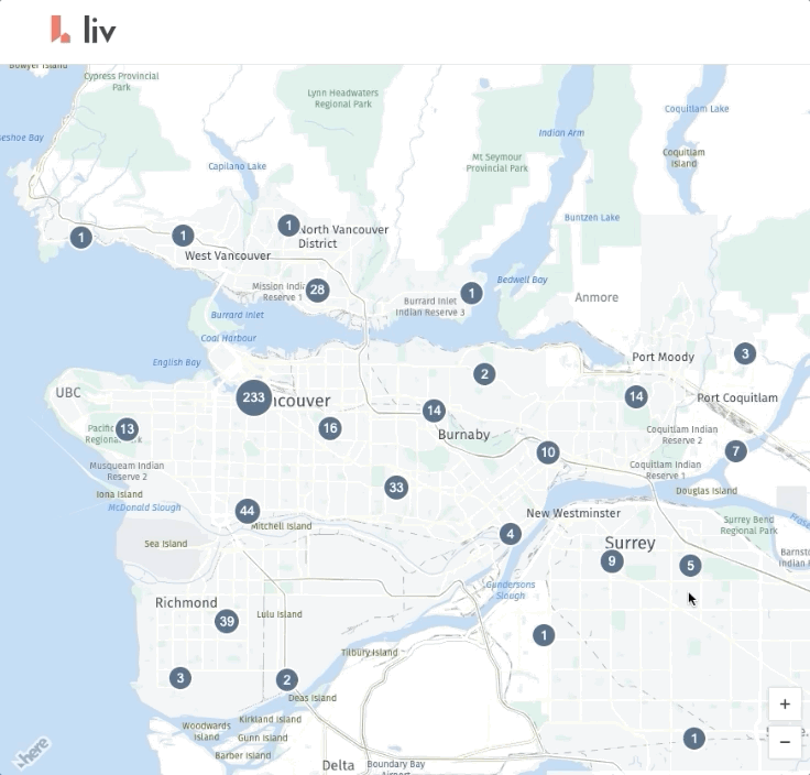 vancouver, for rent, search, map