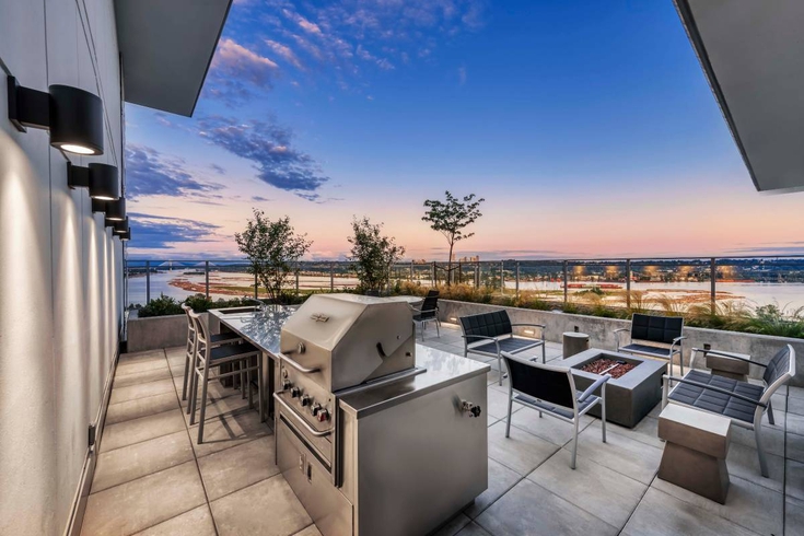 outdoor patio with grill