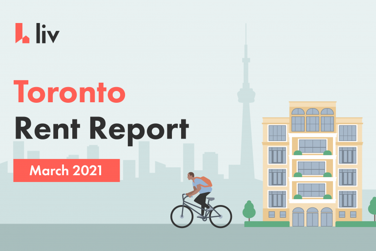 Toronto Rent Report for March 2021 shows the average cost of rent across the city.