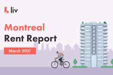 Montreal Rent Report for March 2021 showing the rental averages in the different neighbourhoods across the city.