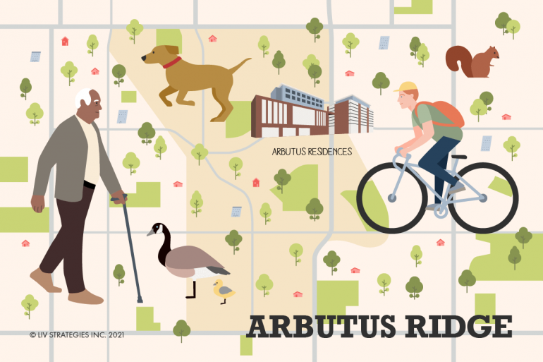 The Arbutus Ridge Neighbourhood Map Guide.