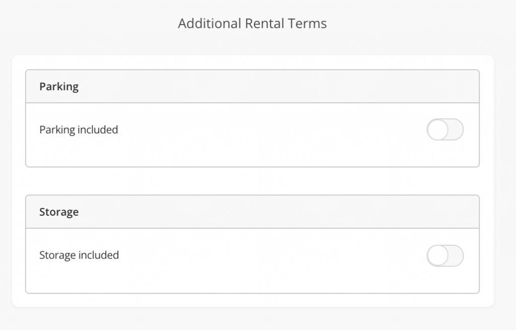 parking and storage are an essential component of a rental ad on liv rent