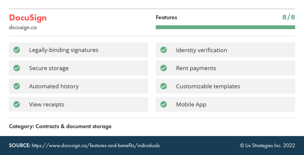 the best document signing and storage apps for landlords - docusign via liv.rent