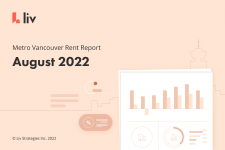 August 2022 rent report for Metro Vancouver from liv.rent