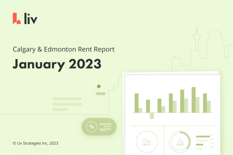 liv.rent's January 2023 Rent Report for Calgary and Edmonton, Alberta has all the latest statistics, trends, and more from these two cities