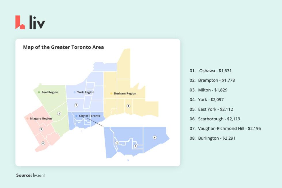The 8 cheapest places to rent in the GTA (Greater Toronto Area) liv